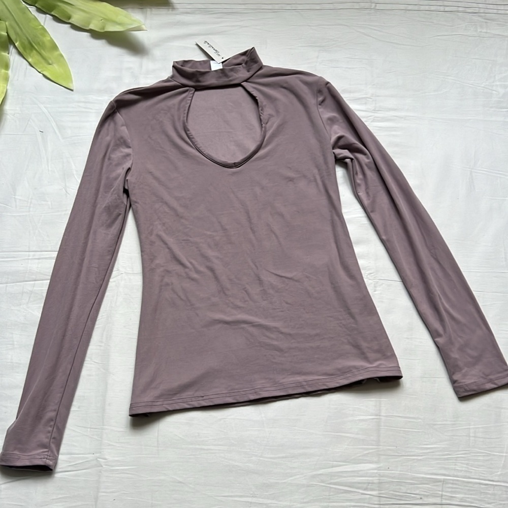 NWT SWS Essentials Chocker Neck Top - Picture 2 of 7